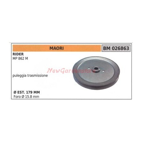 Lawnmower pulley for rider MP 862M MAORI 026863 | Newgardenstore.eu