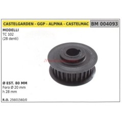 Lawnmower cutter pulley TC 102 28 teeth ALPINA 004093