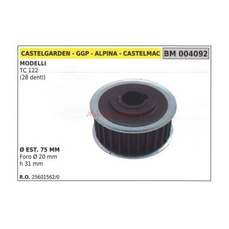 Pulley for lawn mower mower TC 122 28 teeth ALPINA 004092 | Newgardenstore.eu