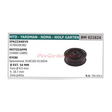 Polea quitanieves 317E610E382 MTD 021624 | Newgardenstore.eu