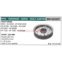 Pulley for lawn tractor mower 604H AH8220 MTD 021637 | Newgardenstore.eu