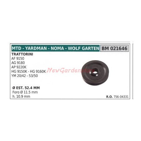 Polea para tractor de césped AF 9150 AG 9180 MTD 021646 | Newgardenstore.eu