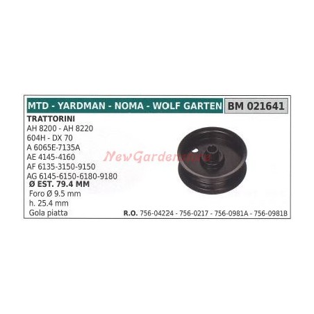 Polea para tractor de césped AH 8200 8220 MTD 021641 | Newgardenstore.eu