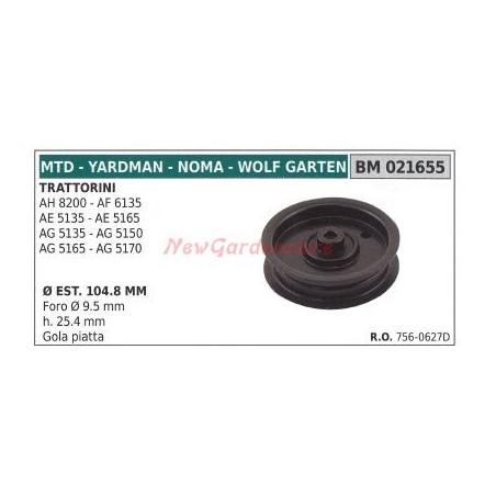 Polea para tractor cortacésped AH 8200 AF6135 MTD 021655 | Newgardenstore.eu