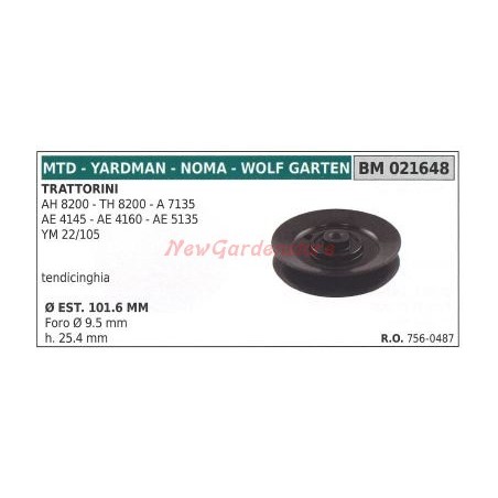 Polea para tractor cortacésped AH8200 TH8200 MTD 021648 | Newgardenstore.eu