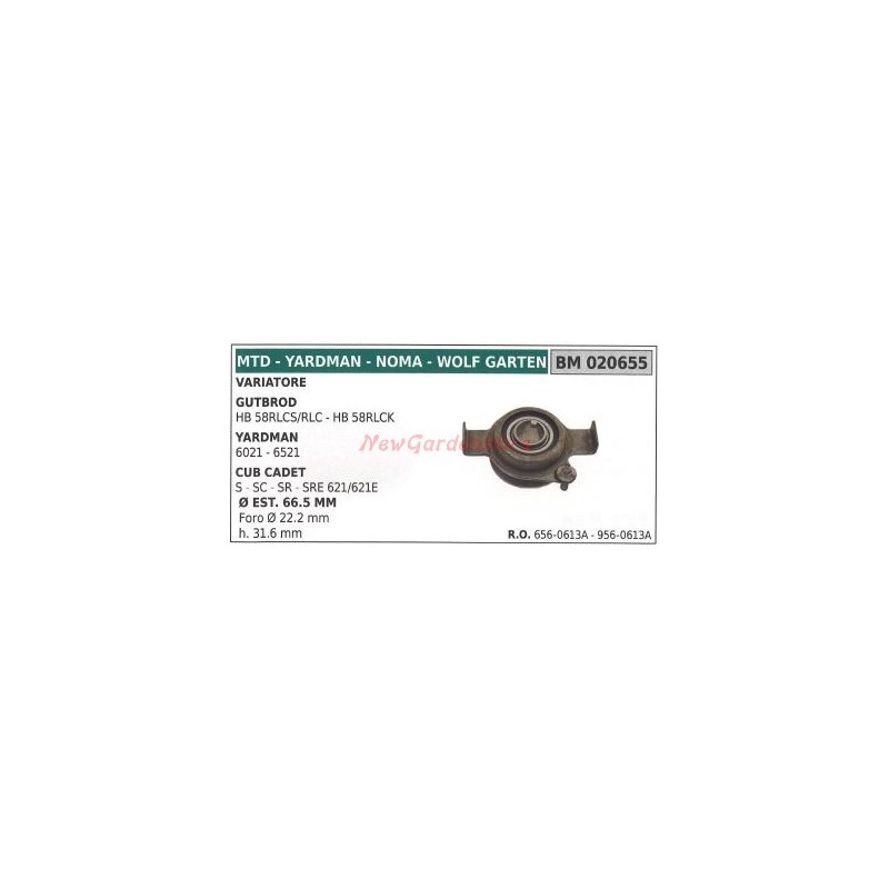 Polea para tractor de césped HB 58RLCS/RLC MTD 020655