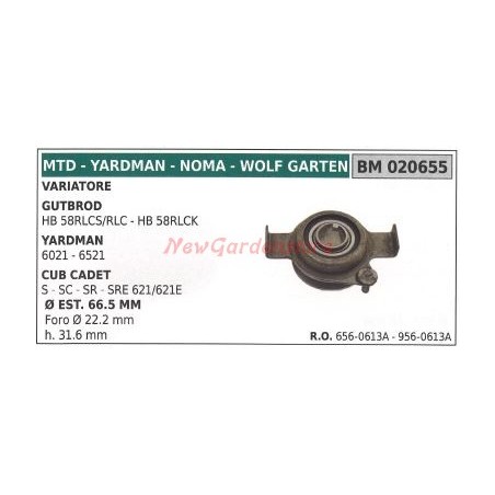 Polea para tractor de césped HB 58RLCS/RLC MTD 020655 | Newgardenstore.eu