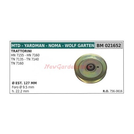 Polea para tractor de césped HN 7155 7160 MTD 021652 | Newgardenstore.eu