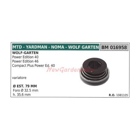 Polea para tractor de césped cortacésped power edition 40 46 MTD 016958 | Newgardenstore.eu