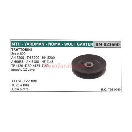 Polea para tractor cortacésped segadora serie 600 MTD 021660 | Newgardenstore.eu