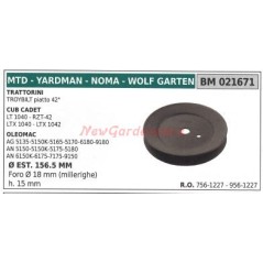 Polea para tractor de césped troybilt 42' plano MTD 021671 | Newgardenstore.eu