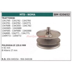 Polea para tractor cortacésped 13A1760 13A1762 MTD 020652