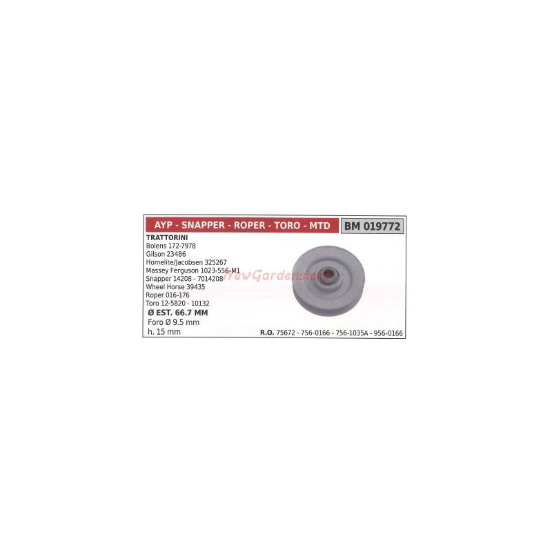 Puleggia per trattorino rasaerba tosaerba Bolens 172-7978 AYP 019772