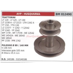 Puleggia per trattorino rasaerba tosaerba LT120 125 130 AYP HUSQVARNA 012490 | Newgardenstore.eu