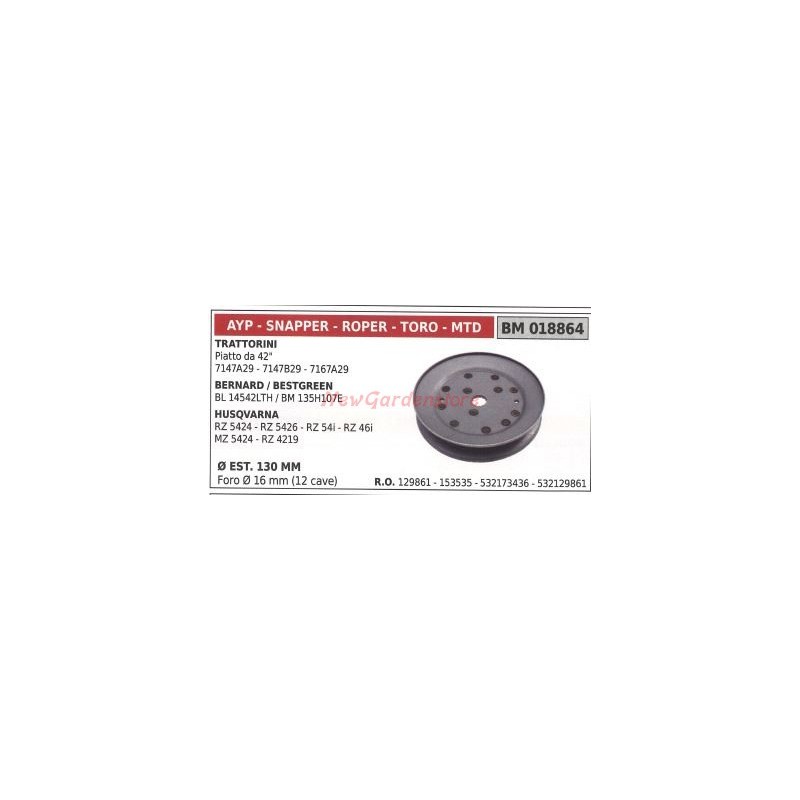 Puleggia per trattorino rasaerba tosaerba piatto da 42' AYP 018864 532173436