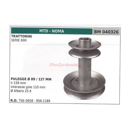 Idler pulley for 600 series lawn tractor MTD 040326 | Newgardenstore.eu