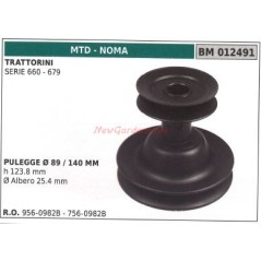 Polea para tractor de césped serie 660 679 MTD 012491 | Newgardenstore.eu