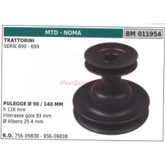 Pulley for 690 699 series lawn tractor MTD 011954