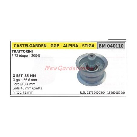 Pulley for STIGA F 72 after 2004 compatible lawn tractor 040110 | Newgardenstore.eu