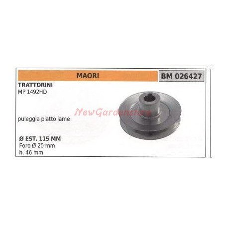 Polea para tractor cortacésped MP 1492HD MAORI 026427 | Newgardenstore.eu