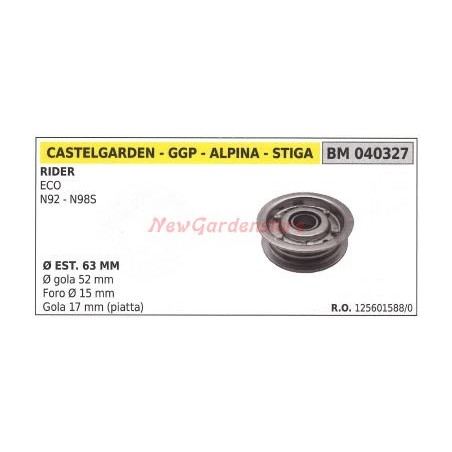 Puleggia per trattorino rasaerba tosaerba tagliaerba rider eco GGP 040327 | Newgardenstore.eu