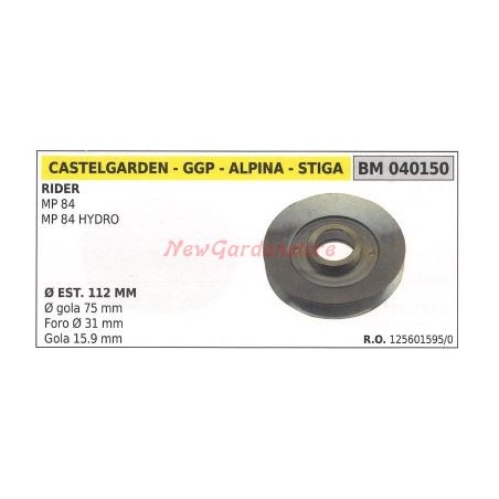 Polea para tractor cortacésped Rider MP 84 GGP 040150 | Newgardenstore.eu