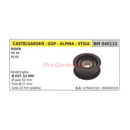 Polea para tractor de césped cortadora de césped rider NR66 GGP 040115 | Newgardenstore.eu