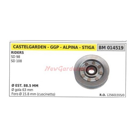 Polea para tractor de césped de conductor sentado SD 98 SD 108 014519 | Newgardenstore.eu