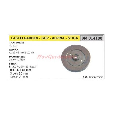 Polea para tractor cortacésped TC 102 014180 | Newgardenstore.eu