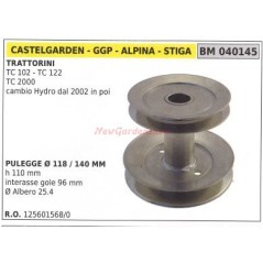 Polea para tractor de césped TC102 122 transmisión hidro GGP 040145 | Newgardenstore.eu