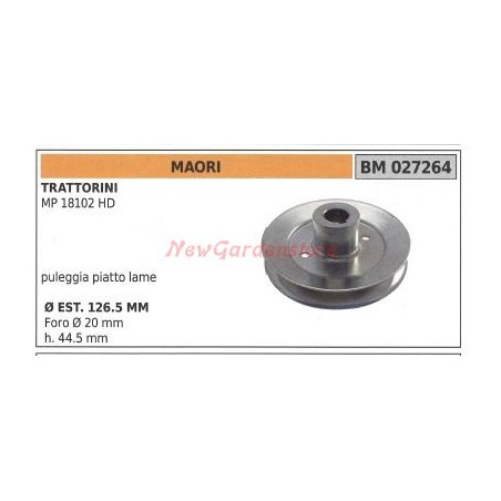 Puleggia per trattorino tagliaerba rasaerba tosaerba MP 18102HD MAORI 027264 | Newgardenstore.eu