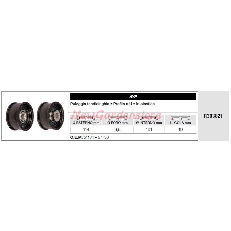 AYP Umlenkrolle für Rasentraktor R303821