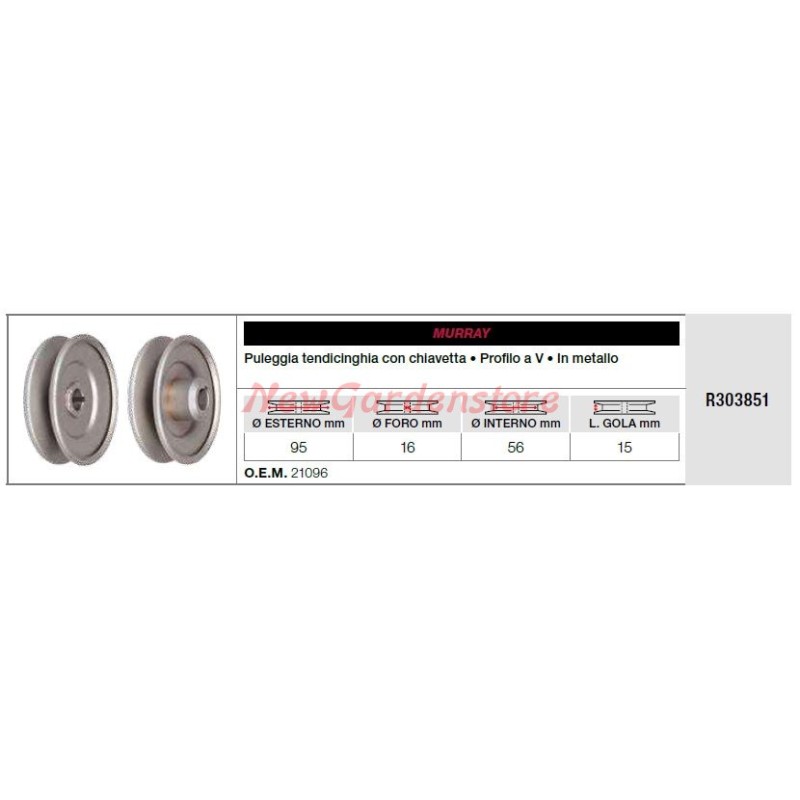 Umlenkrolle MURRAY Rasentraktor Mähwerk R303851