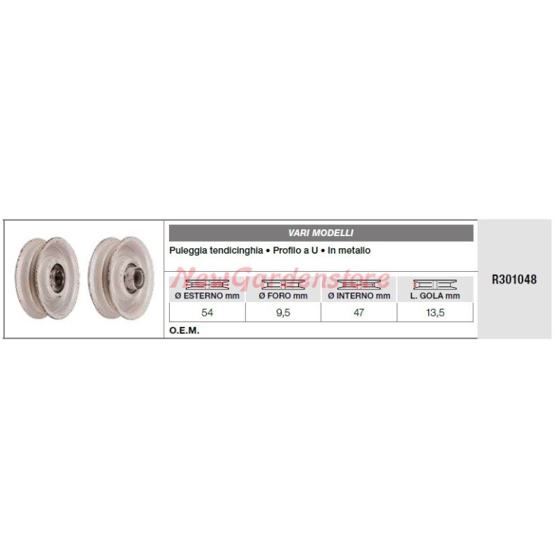 Riemenspannrolle VARIMODELLI Rasentraktor Rasenmäher R301048