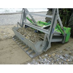Clean beach SCAM BIG MARLIN is towed behind the tractor depth work 0 a20cm
