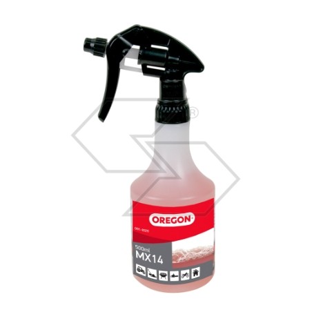 All-purpose cleaner OREGON MX14 eliminates the rubber and sap from the bar chainsaw