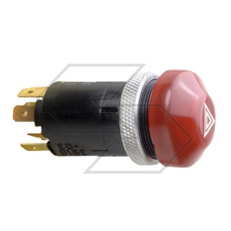 Illuminated 12V waterproof emergency pushbutton switch for agricultural tractor | Newgardenstore.eu