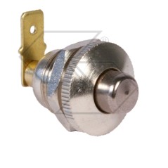 Chromed ground button with faston connection for agricultural tractor