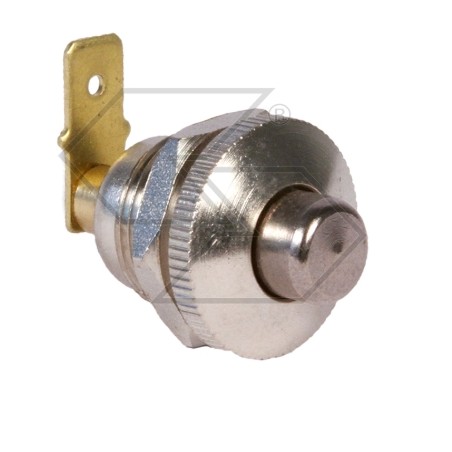 Chromed ground button with faston connection for agricultural tractor | Newgardenstore.eu