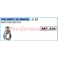 Pulsante di massa Ø22mm motocoltivatore motozappa 626 | Newgardenstore.eu