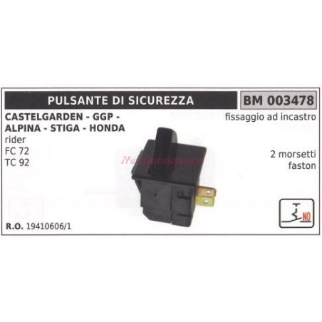 Pulsador de seguridad CASTELGARDEN motor rider FC 72 TC 92 19410606/1 003478