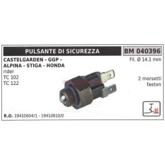 CASTELGARDEN Bouton poussoir de sécurité pour rider TC 102 122 moteur Ø 14.1mm fil 040396 | Newgardenstore.eu