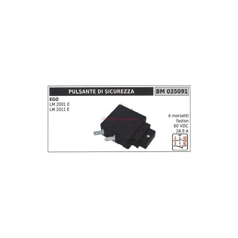 Interrupteur de sécurité EGO LM 2001 E LM 2011 E 4 bornes faston 60 VDC 035091