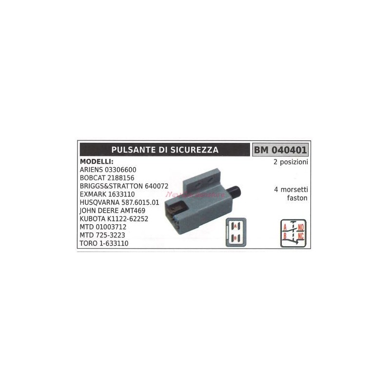 Interrupteur de sécurité BRIGGS&STRATTON modèles ariens 03306600 bobcat 040401