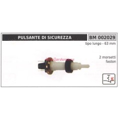 Pulsante di sicurezza tipo lungo 63 mm 2 morsetti faston 002029 | Newgardenstore.eu