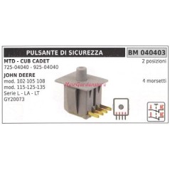 Pulsante interruttore di sicurezza MTD CUB CADET 725-04040 925-04040