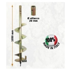 Erdbohrer 200 mm, 20 mm Schaft GREEN LINE - ATTILA | Newgardenstore.eu