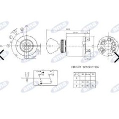 3-position starter and light switch for agricultural tractor 04158