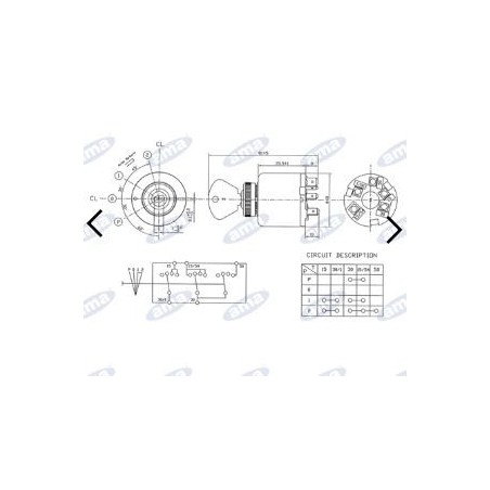 4-Stellungs-Zünd- und Lichtschalter für Ackerschlepper 00769