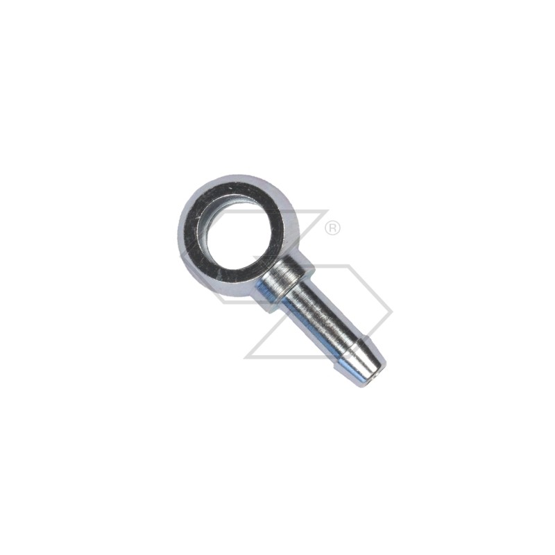 Galvanised steel eye fitting for agricultural machinery